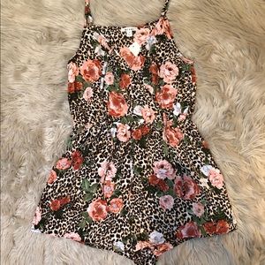 Cheetah Print Romper